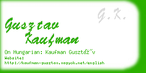 gusztav kaufman business card